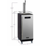 Kegco 15" Wide Cold Brew Coffee Single Tap Stainless Steel Kegerator ICS15BSR Coffee Dispensers ICS15BSRNK Wine Coolers Empire