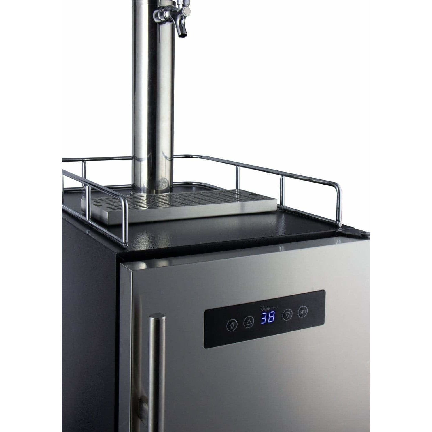 Kegco 15" Wide Cold Brew Coffee Single Tap Stainless Steel Kegerator ICS15BSR Coffee Dispensers ICS15BSRNK Wine Coolers Empire