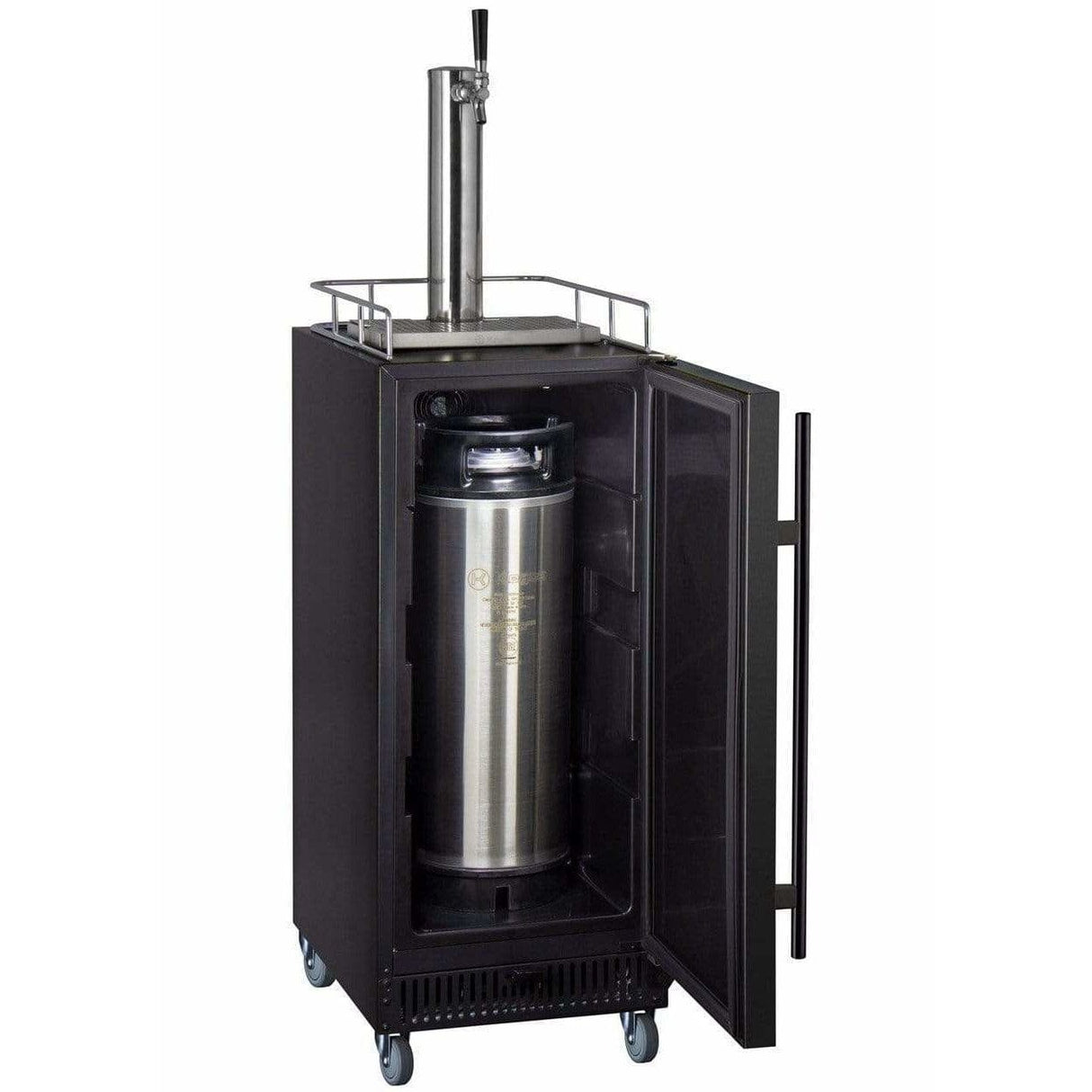 KEGCO 15" Wide Homebrew Single Tap Black Home Brew Kegerator HBK15BBR Kegerators HBK15BBRNK Wine Coolers Empire