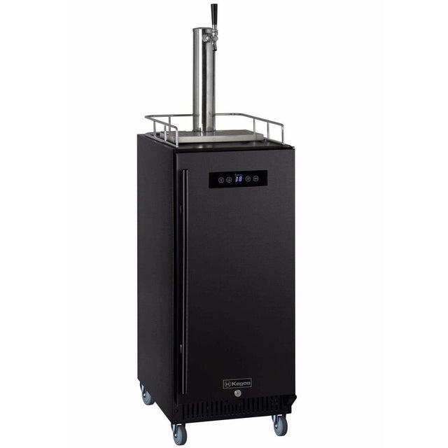 Kegco 15" Wide Kombucha Single Tap Black Kegerator KOM15BBR Kegerators KOM15BBRNK Wine Coolers Empire