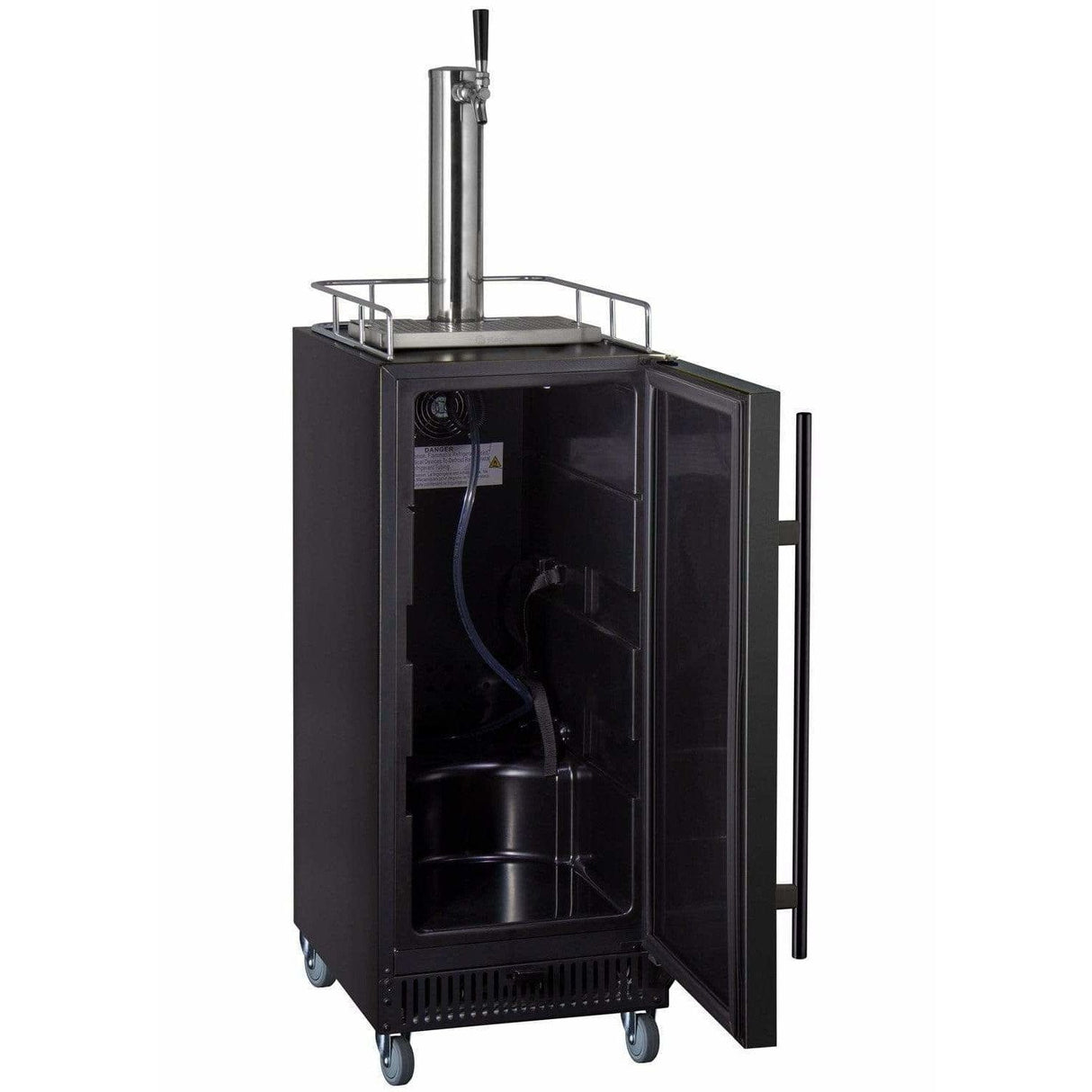 Kegco 15" Wide Kombucha Single Tap Black Kegerator KOM15BBR Kegerators KOM15BBRNK Wine Coolers Empire