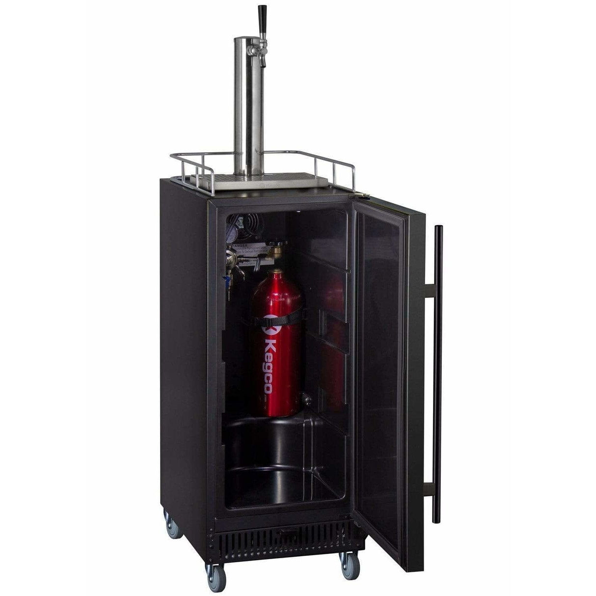 Kegco 15" Wide Kombucha Single Tap Black Kegerator KOM15BBR Kegerators KOM15BBRNK Wine Coolers Empire