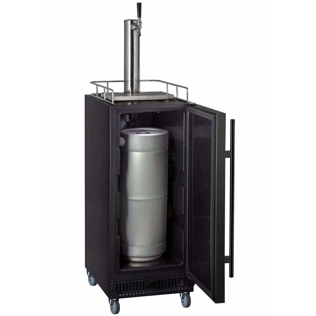 Kegco 15" Wide Kombucha Single Tap Black Kegerator KOM15BBR Kegerators KOM15BBRNK Wine Coolers Empire