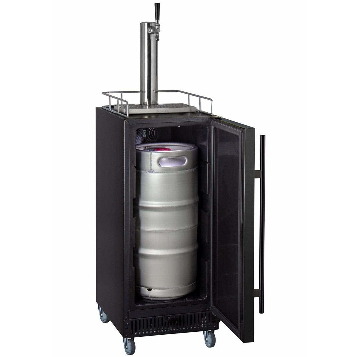 Kegco 15" Wide Kombucha Single Tap Black Kegerator KOM15BBR Kegerators KOM15BBRNK Wine Coolers Empire