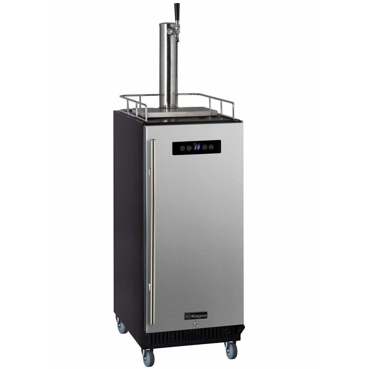 Kegco 15" Wide Kombucha Single Tap Stainless Steel Kegerator KOM15BSR Kegerators KOM15BSRNK Wine Coolers Empire