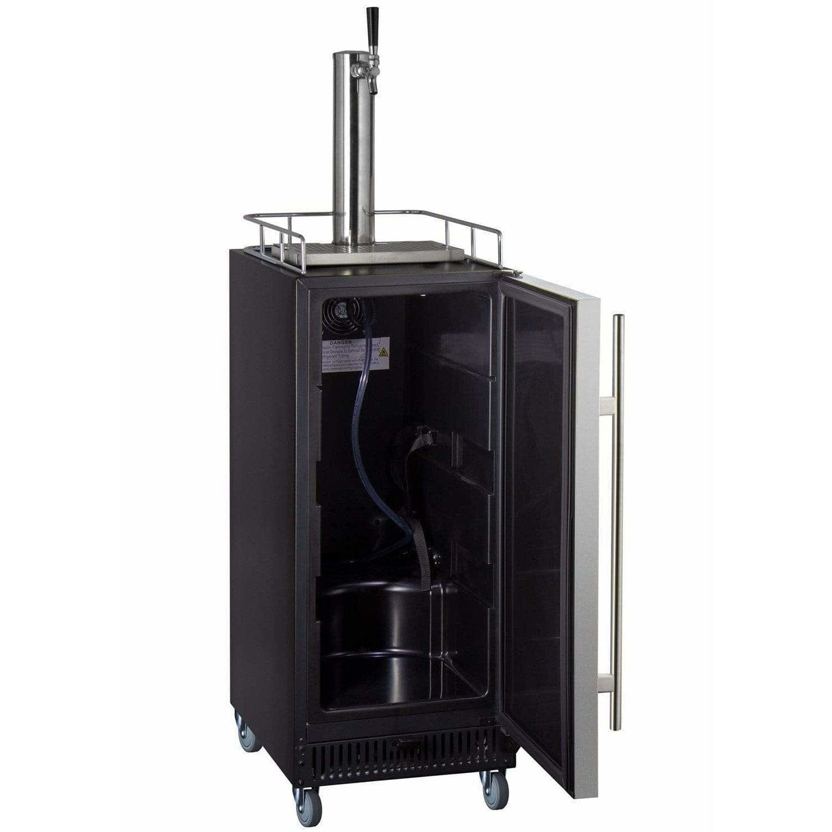 Kegco 15" Wide Kombucha Single Tap Stainless Steel Kegerator KOM15BSR Kegerators KOM15BSRNK Wine Coolers Empire