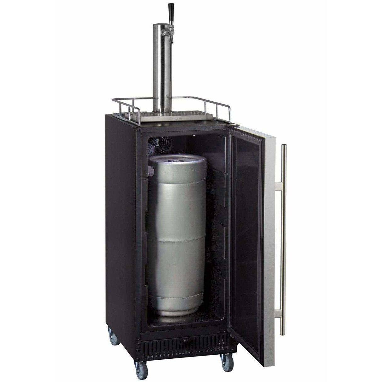 Kegco 15" Wide Kombucha Single Tap Stainless Steel Kegerator KOM15BSR Kegerators KOM15BSRNK Wine Coolers Empire