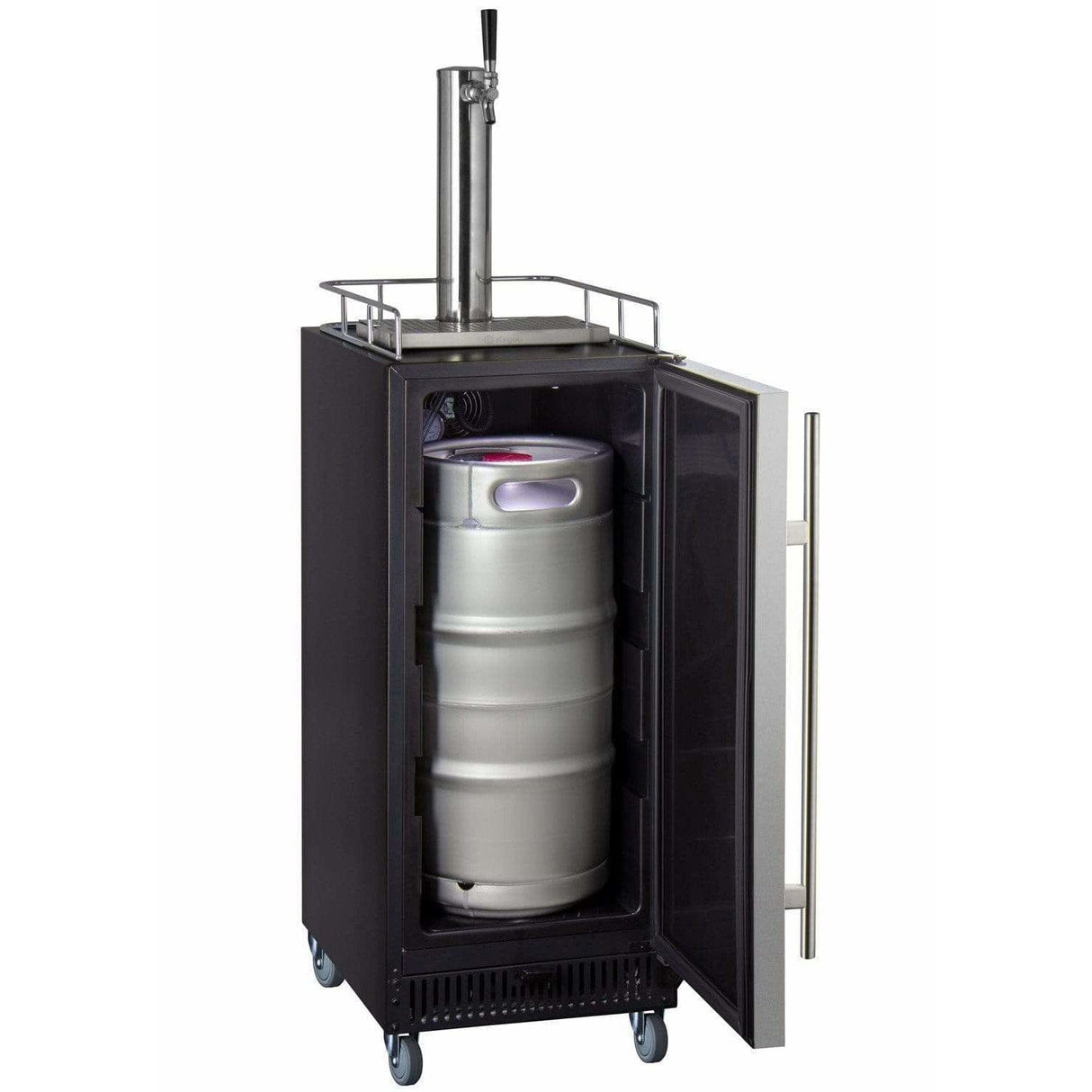 Kegco 15" Wide Kombucha Single Tap Stainless Steel Kegerator KOM15BSR Kegerators KOM15BSRNK Wine Coolers Empire