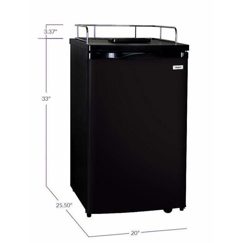 Kegco 20" Wide Black Kegerator - Cabinet Only Kegerator MDK-199B-01 Kegerators MDK-199B-01 Wine Coolers Empire