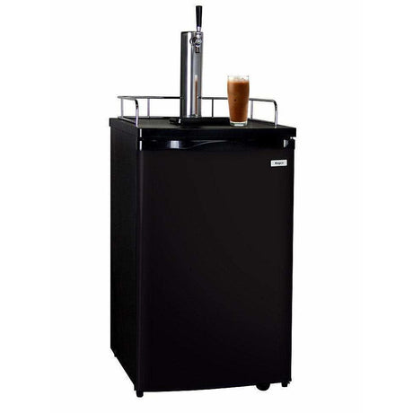 Kegco 20" Wide Cold Brew Coffee Single Tap Black Kegerator ICK19B-1 Coffee Dispensers ICK19B-1NK Wine Coolers Empire