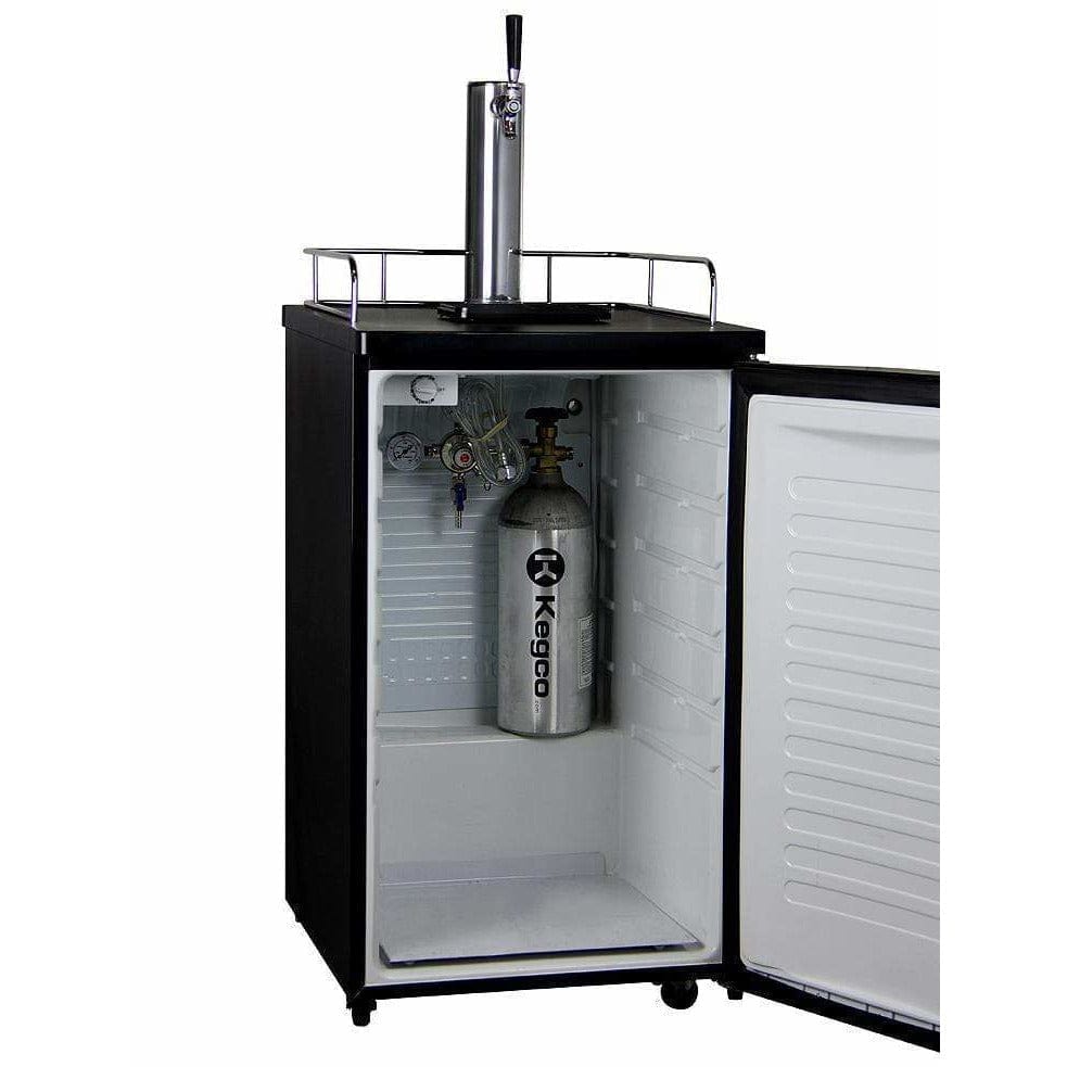 Kegco 20" Wide Cold Brew Coffee Single Tap Black Kegerator ICK19B-1 Coffee Dispensers ICK19B-1NK Wine Coolers Empire