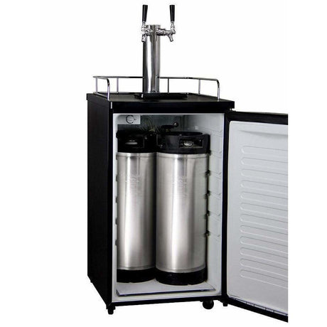 Kegco 20" Wide Dual Tap Stainless Home Brew Kegerator HBK199S-2 Kegerators HBK199S-2NK Wine Coolers Empire