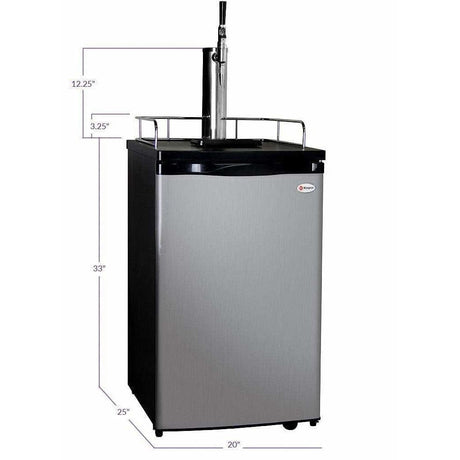 Kegco 20" Wide Guinness® Stainless Steel Single Tap Kegerator K199SS-G Kegerators K199SS-G Wine Coolers Empire