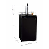 Kegco 20" Wide Kombucha Single Tap Black Kegerator KOM19B-1 Kegerators KOM19B-1NK Wine Coolers Empire