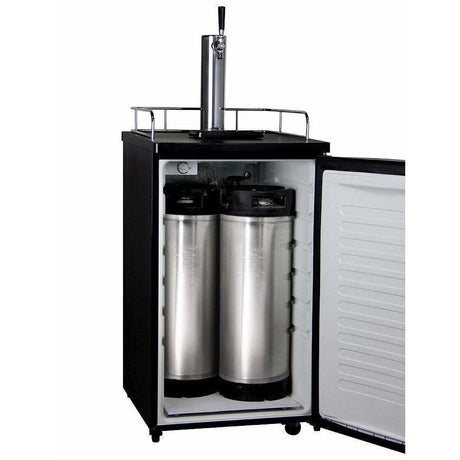 Kegco 20" Wide Single Tap Black Home Brew Kegerator HBK199B-1 Kegerators HBK199B-1NK Wine Coolers Empire