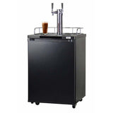 Kegco 24" Wide Cold Brew Coffee Dual Tap Black Kegerator ICK20B-2 Coffee Dispensers ICK20B-2NK Wine Coolers Empire