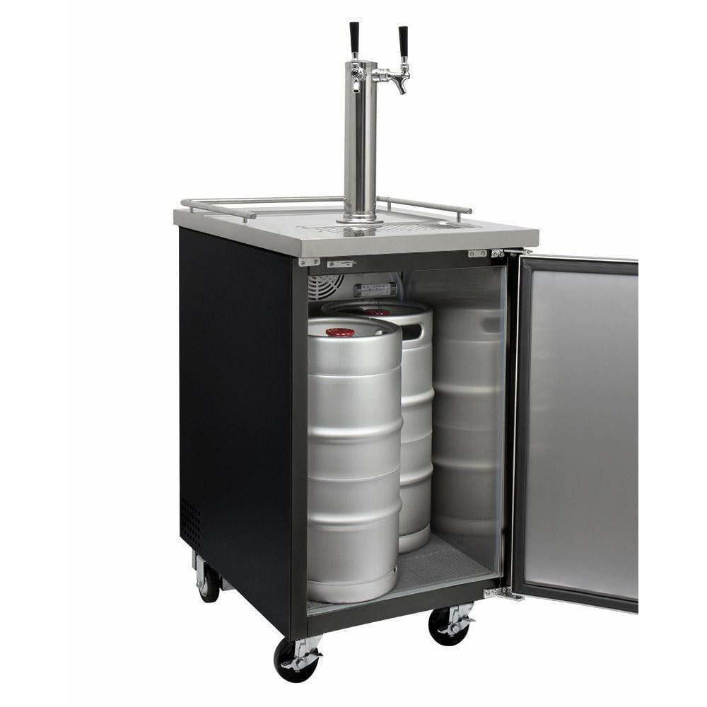 Kegco 24" Wide Cold Brew Coffee Dual Tap Black Kegerator ICXCK-1B-2 Coffee Dispensers ICXCK-1B-2 Wine Coolers Empire