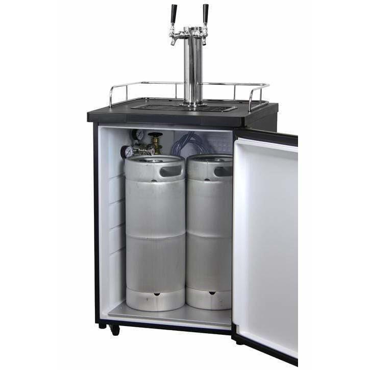 Kegco 24" Wide Cold Brew Coffee Dual Tap Stainless Steel Kegerator ICK20S-2 Coffee Dispensers ICK20S-2NK Wine Coolers Empire