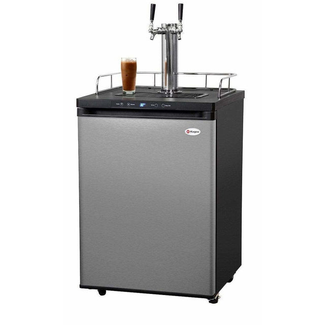 Kegco 24" Wide Cold Brew Coffee Dual Tap Stainless Steel Kegerator ICK30S-2 Coffee Dispensers ICK30S-2NK Wine Coolers Empire