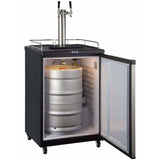 Kegco 24" Wide Cold Brew Coffee Dual Tap Stainless Steel Kegerator ICZ163S-2 Coffee Dispensers ICZ163S-2NK Wine Coolers Empire