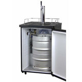 Kegco 24" Wide Cold Brew Coffee Single Tap Black Kegerator ICK20B-1 Coffee Dispensers ICK20B-1NK Wine Coolers Empire