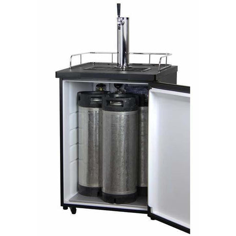 Kegco 24" Wide Cold Brew Coffee Single Tap Black Kegerator ICK20B-1 Coffee Dispensers ICK20B-1NK Wine Coolers Empire