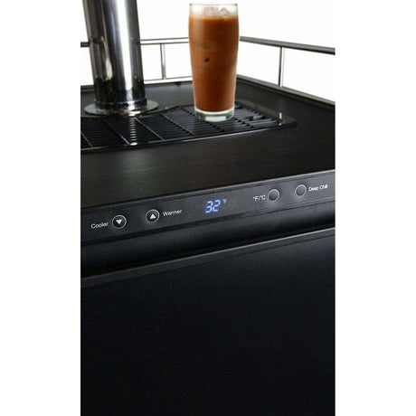 Kegco 24" Wide Cold Brew Coffee Single Tap Black Kegerator ICK30B-1 Coffee Dispensers ICK30B-1NK Wine Coolers Empire