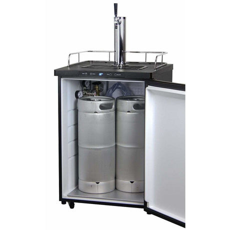 Kegco 24" Wide Cold Brew Coffee Single Tap Black Kegerator ICK30B-1 Coffee Dispensers ICK30B-1NK Wine Coolers Empire