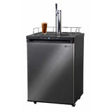 Kegco 24" Wide Cold Brew Coffee Single Tap Black Stainless Kegerator ICK30X-1 Coffee Dispensers ICK30X-1NK Wine Coolers Empire