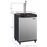 Kegco 24" Wide Cold Brew Coffee Single Tap Stainless Steel Kegerator ICZ163S-1 Coffee Dispensers ICZ163S-1NK Wine Coolers Empire