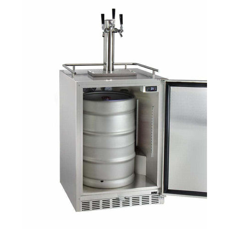 Kegco 24" Wide Cold Brew Coffee Triple Tap All Stainless Steel Outdoor Built-In Right Hinge Kegerator ICHK38SSU-3 Coffee Dispensers ICHK38SSU-3 Wine Coolers Empire