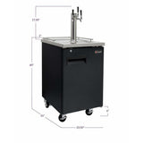 Kegco 24" Wide Cold Brew Coffee Triple Tap Black Kegerator ICXCK-1B-3 Coffee Dispensers ICXCK-1B-3 Wine Coolers Empire