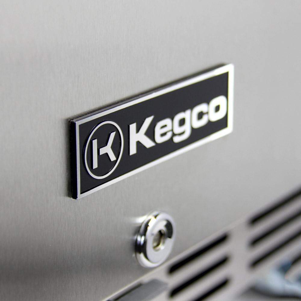 Kegco 24" Wide Dual Tap All Stainless Steel Outdoor Built-In Left Hinge with Kit Kegerator HK38SSU-L-2 Kegerators HK38SSU-L-2 Wine Coolers Empire