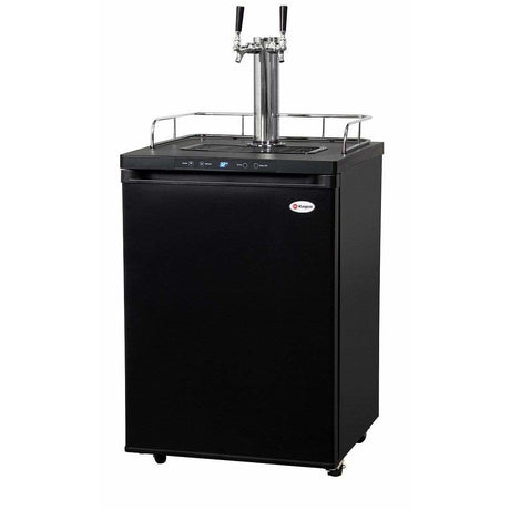 Kegco 24" Wide Dual Tap Black Digital Kegerator K309B-2 Kegerators K309B-2NK Wine Coolers Empire