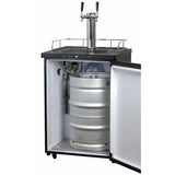 Kegco 24" Wide Dual Tap Black Digital Kegerator K309B-2 Kegerators K309B-2NK Wine Coolers Empire