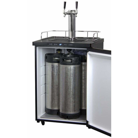 Kegco 24" Wide Dual Tap Black Digital Kegerator K309B-2 Kegerators K309B-2NK Wine Coolers Empire
