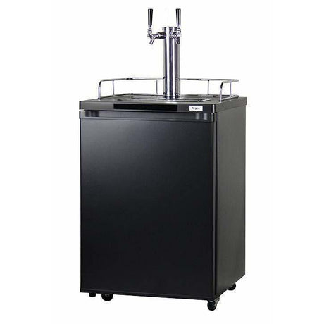 Kegco 24" Wide Dual Tap Black  Home Brew Kegerator HBK209B-2 Kegerators HBK209B-2NK Wine Coolers Empire