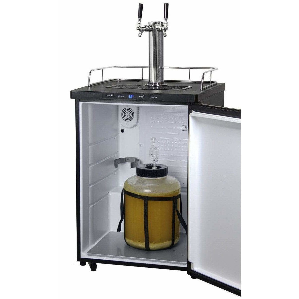 Kegco 24" Wide Dual Tap Black Home Brew Kegerator HBK309B-2 Kegerators HBK309B-2NK Wine Coolers Empire