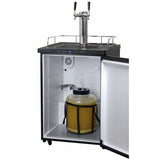 Kegco 24" Wide Dual Tap Black Home Brew Kegerator HBK309B-2 Kegerators HBK309B-2NK Wine Coolers Empire