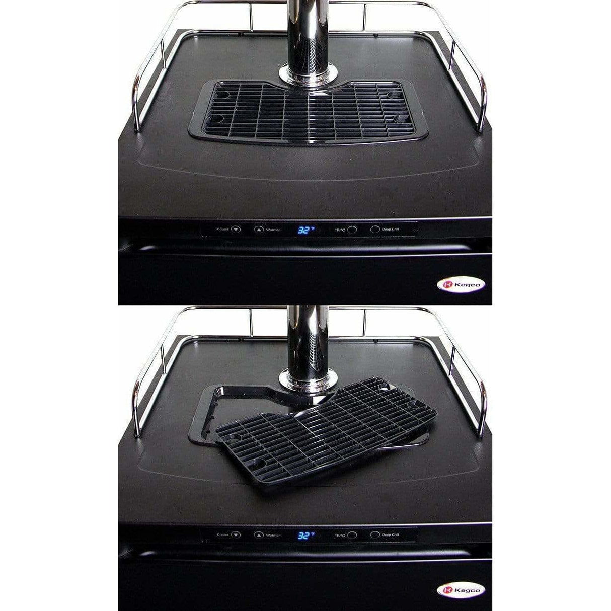 Kegco 24" Wide Dual Tap Black Home Brew Kegerator HBK309B-2 Kegerators HBK309B-2NK Wine Coolers Empire