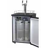 Kegco 24" Wide Dual Tap Black Kegerator K209B-2 Kegerators K209B-2NK Wine Coolers Empire