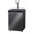 Kegco 24" Wide  Dual Tap Black Stainless Steel Digital Home Brew Kegerator HBK309X-2 Kegerators HBK309X-2NK Wine Coolers Empire