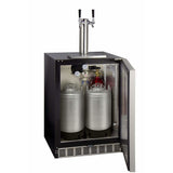 Kegco 24" Wide Dual Tap Stainless Steel Built-In Left Hinge ADA with Kit Kegerator HK48BSA-L-2 Kegerators HK48BSA-L-2 Wine Coolers Empire