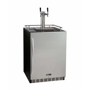 Kegco 24" Wide Dual Tap Stainless Steel Built-In Right Hinge with Kit Kegerator HK38BSU-2 Kegerators HK38BSU-2 Wine Coolers Empire