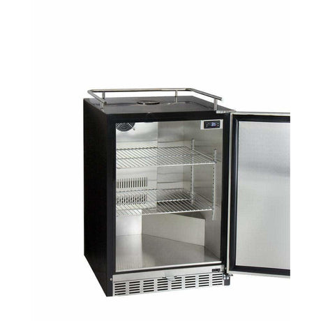 Kegco 24" Wide Dual Tap Stainless Steel Built-In Right Hinge with Kit Kegerator HK38BSU-2 Kegerators HK38BSU-2 Wine Coolers Empire