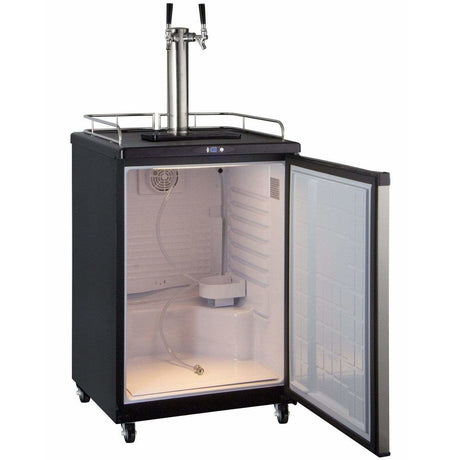 Kegco 24" Wide  Dual Tap Stainless Steel Home Brew Kegerator HBK163S-2 Kegerators HBK163S-2NK Wine Coolers Empire