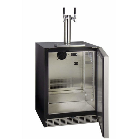 Kegco 24" Wide Dual Tap Stainless Steel Right Hinge Built-in ADA with Kit Kegerator HK48BSA-2 Kegerators HK48BSA-2 Wine Coolers Empire