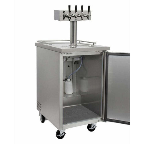 Kegco 24" Wide Four Tap All Stainless Steel with Kegs Home Brew Kegerator HBK1XS-4K Kegerators HBK1XS-4K Wine Coolers Empire