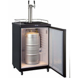 Kegco 24" Wide Kombucha Dual Tap Black Kegerator KOM163B-2 Kegerators KOM163B-2NK Wine Coolers Empire