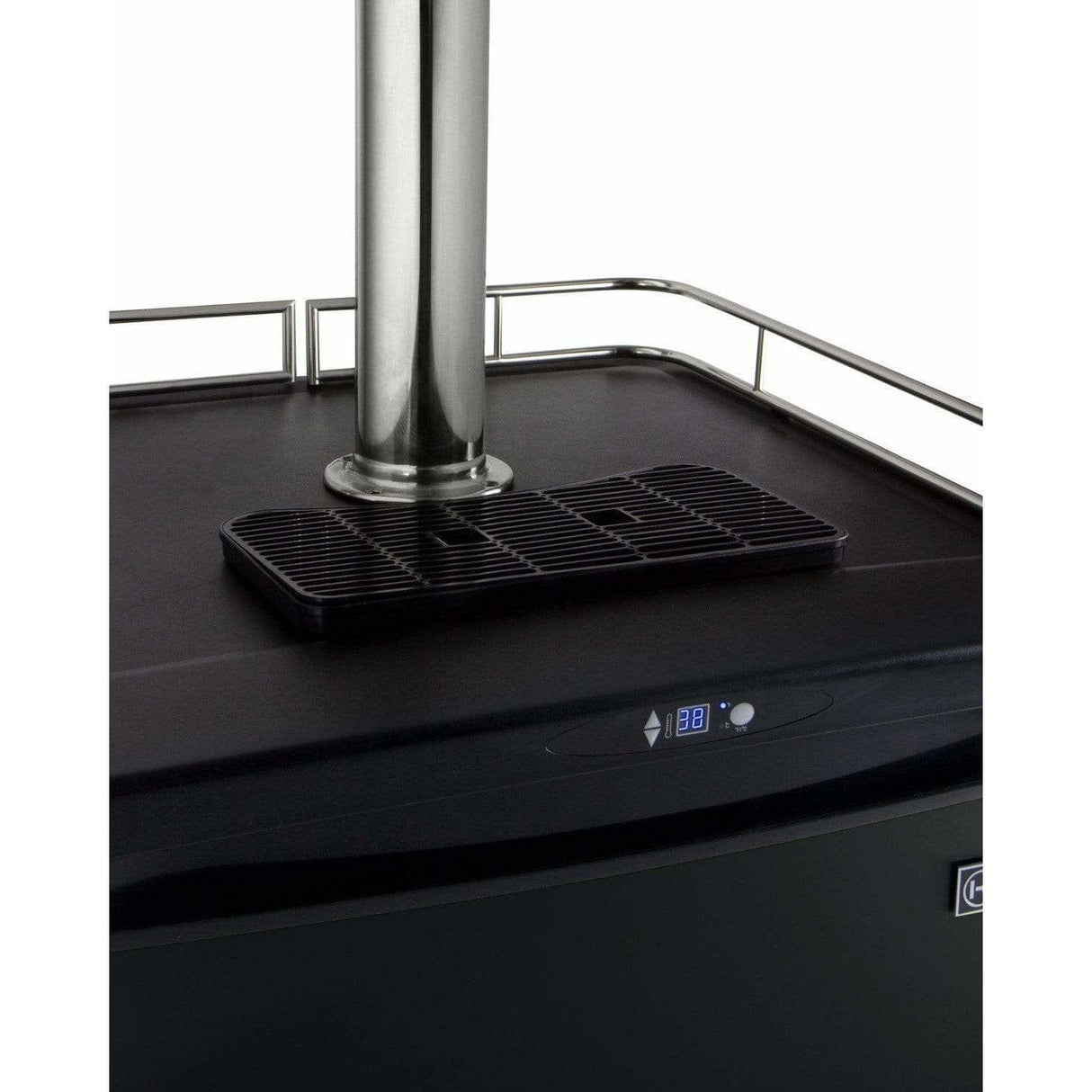 Kegco 24" Wide Kombucha Dual Tap Black Kegerator KOM163B-2 Kegerators KOM163B-2NK Wine Coolers Empire